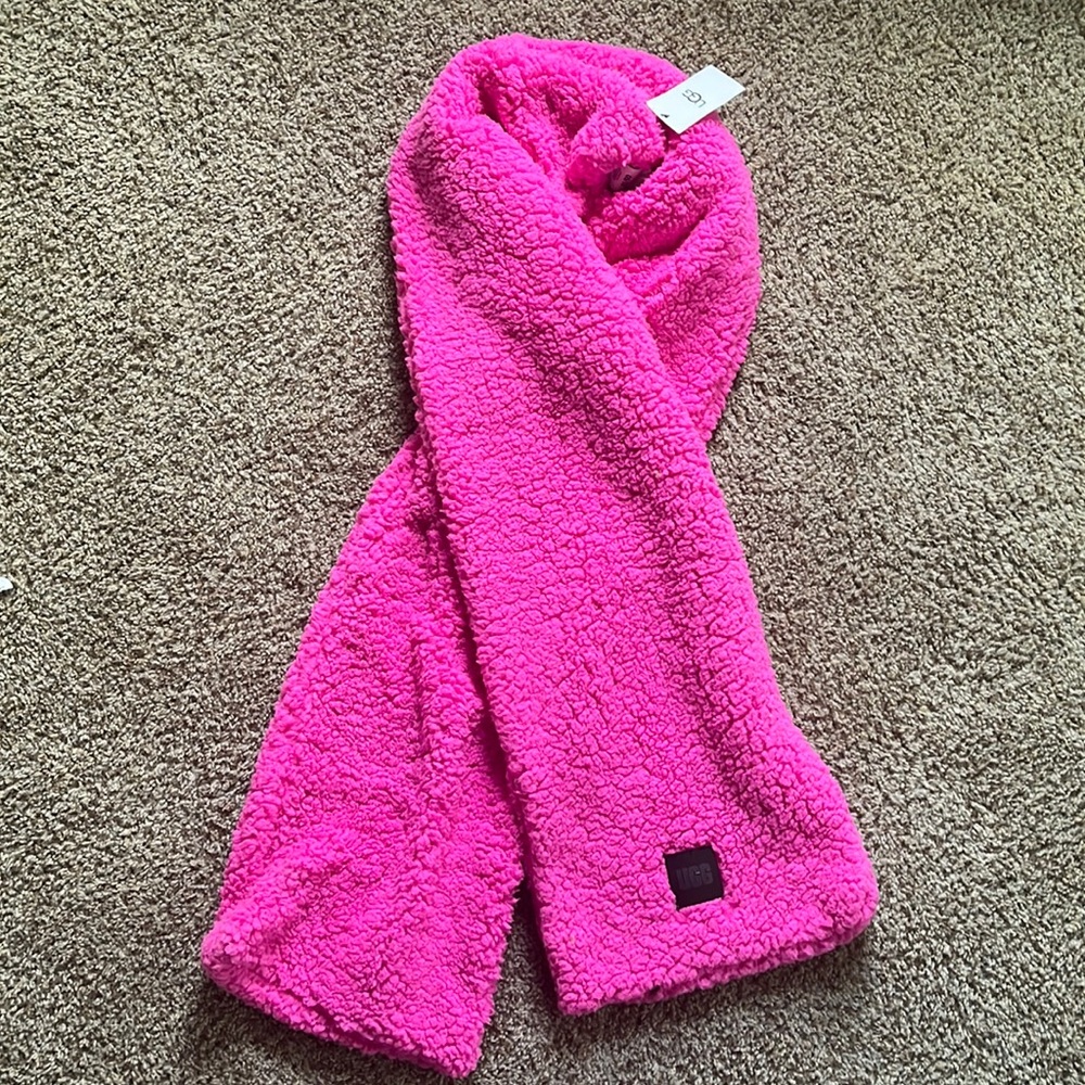 UGG SHERPA OVERSIZED SCARF ROCK ROSE O/S